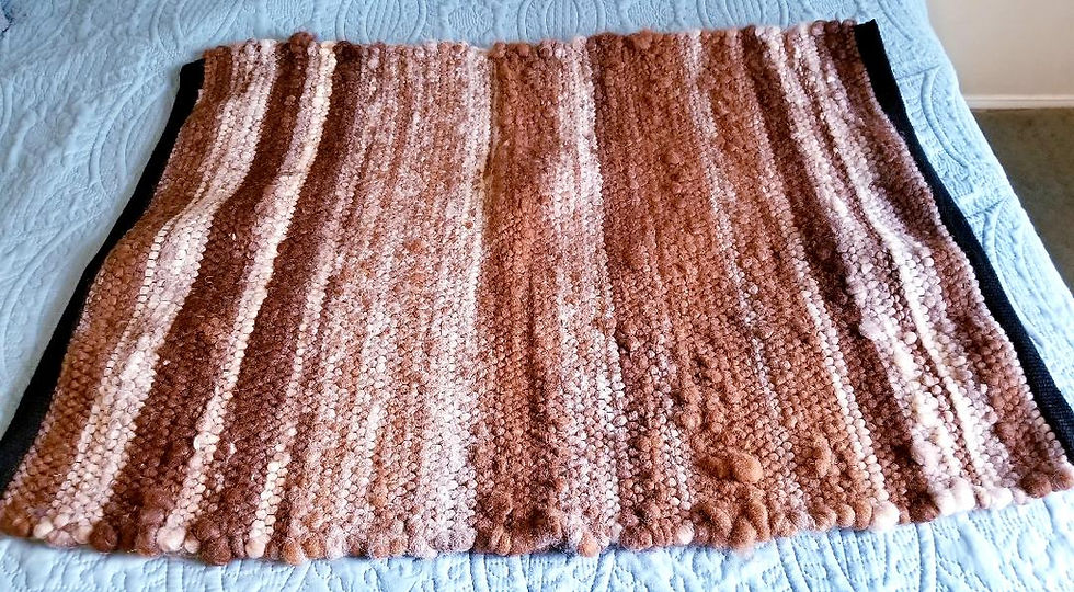 Alpaca Rug, natural brown, fawn, and ivory